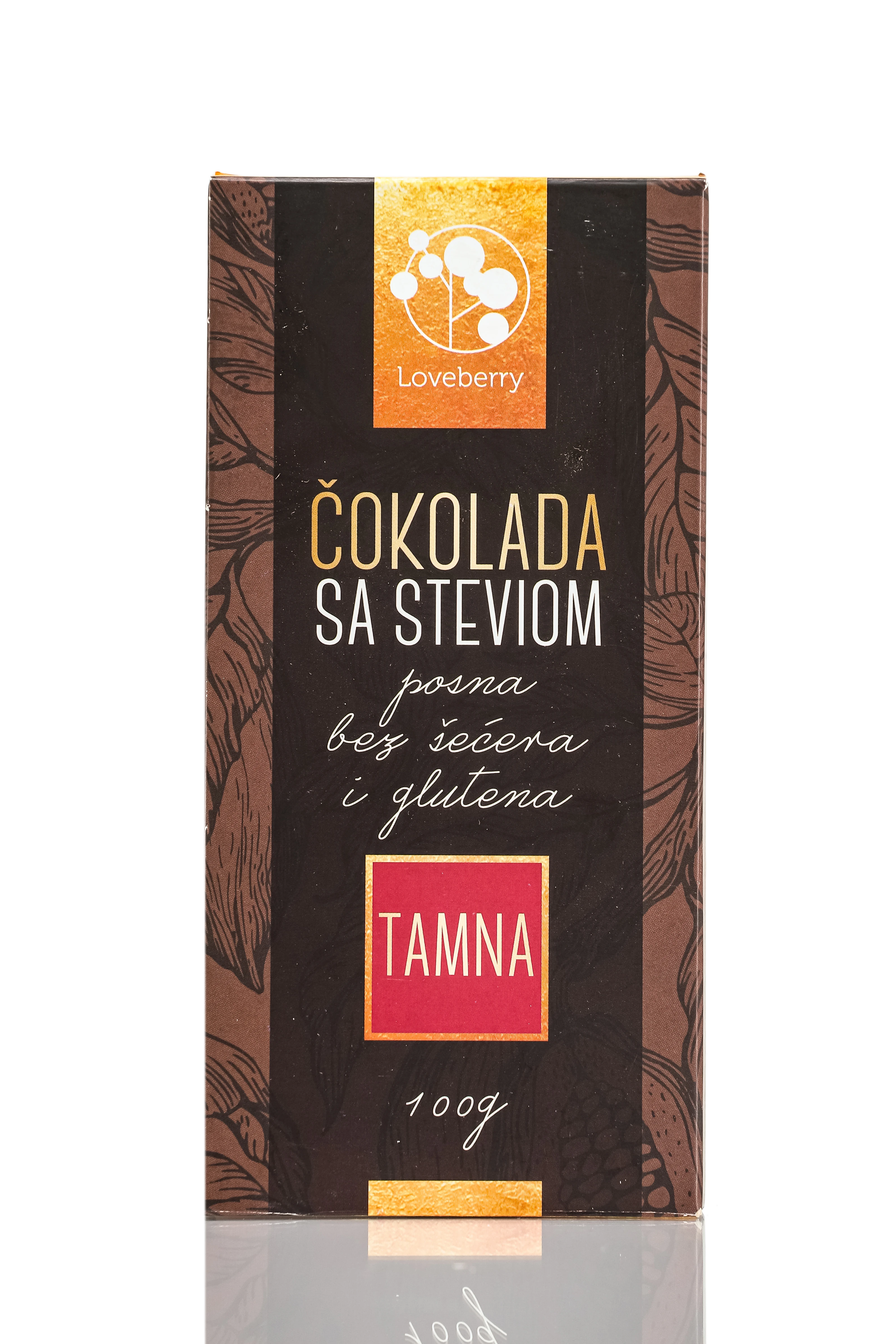 Čokolada tamna sa stevijom 100 g Loveberry